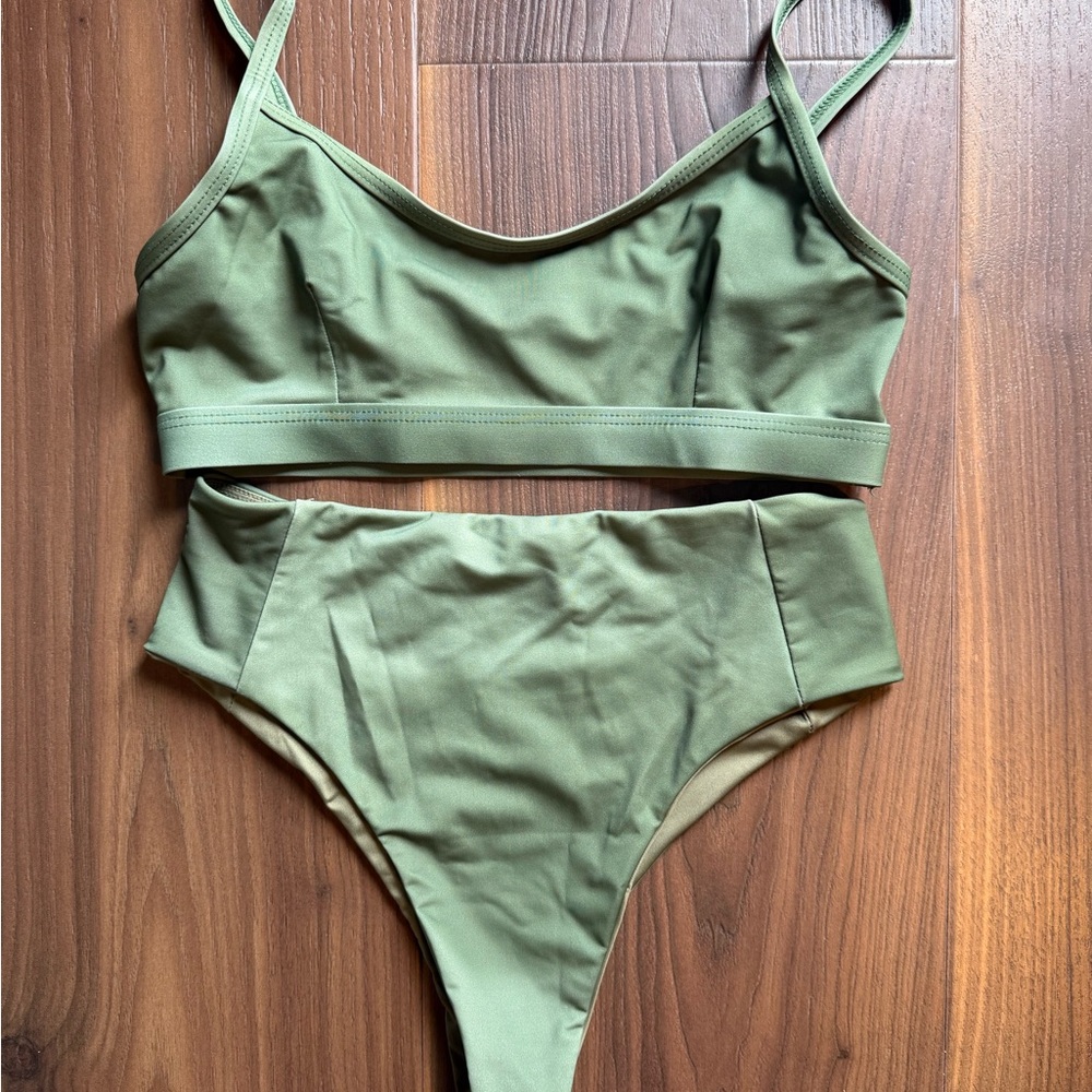Olive Green Bikini Set